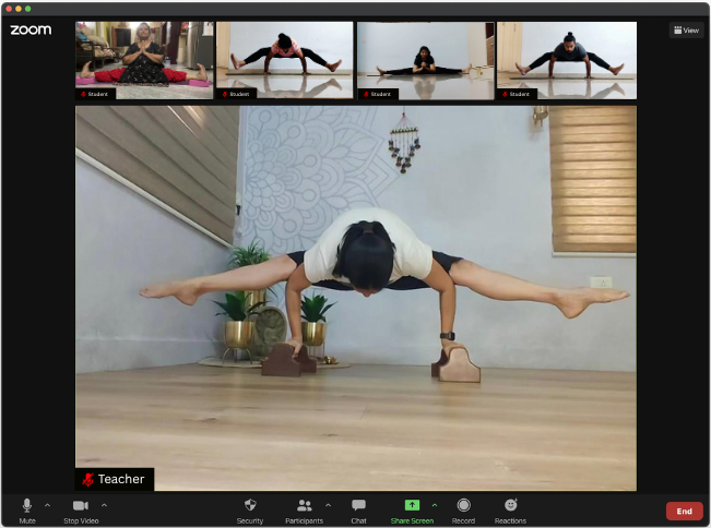 Group Zoom Yoga Class — Community practicing together live